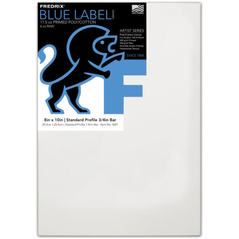 Fredrix Fredrix Artist Series Blue Label Ultrasmooth 11.5 oz. Acrylic Primed Stretched Poly/Cotton Canvas