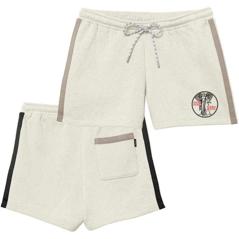 League-Legacy Collegiate Wear Womens Athena Chaser Striped Short Oatmeal