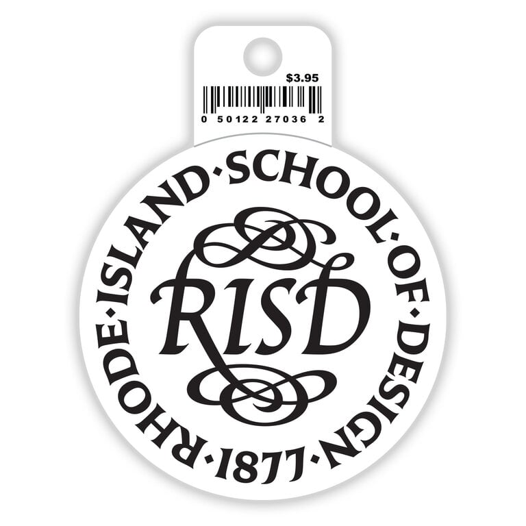 RISD Medallion Sticker Blue/White