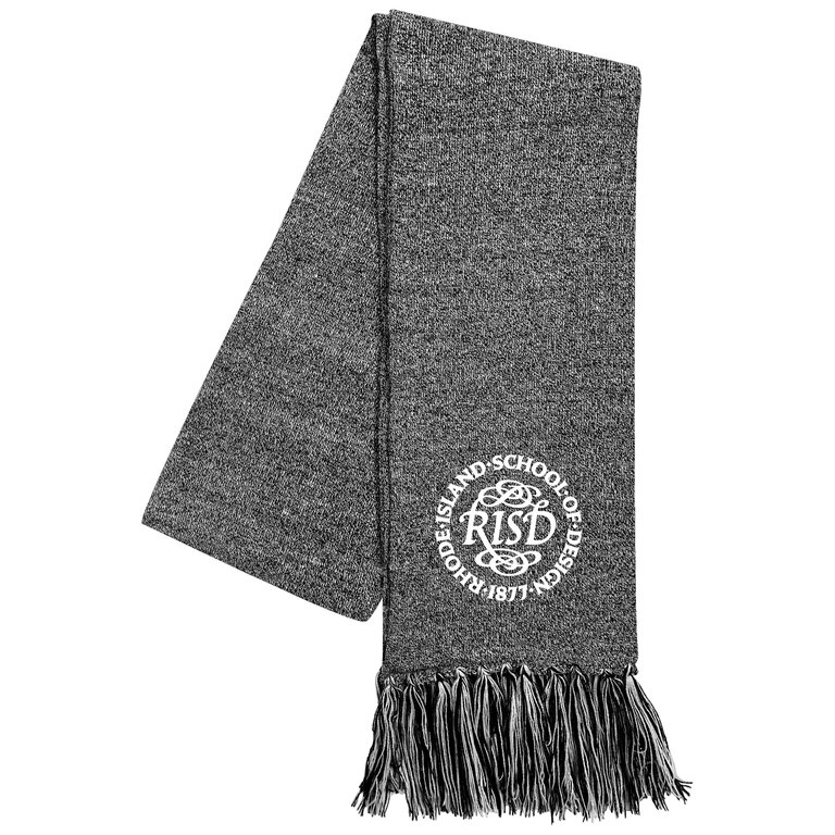 Legacy RISD Fringed Scarf Black Marbled