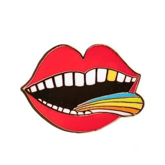Badge Bomb Badge Bomb Enamel Pin Rainbow Tongue
