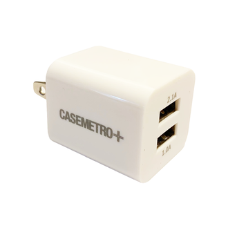 Case Metro Dual USB-A Wall Charge Cube White