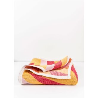 Liz Collins Cotton Blanket & Throw "BANG!" by Liz Collins in Red Color