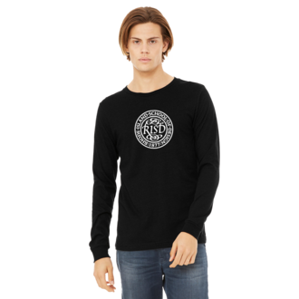 Bella + Canvas Unisex Long Sleeve Seal Tshirt Black/White XS