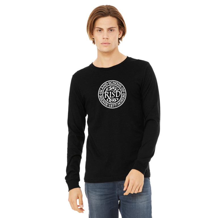 Bella + Canvas Unisex Long Sleeve Seal Tshirt Black/White XS