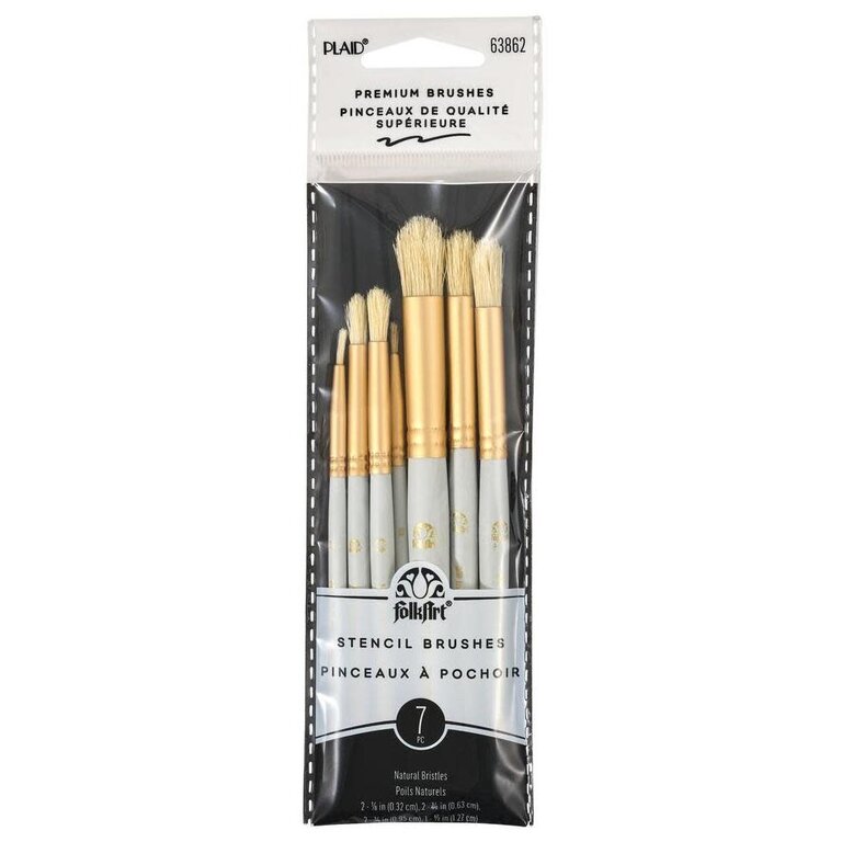 FolkArt Plaid FolkArt Stencil Brush 7 Set