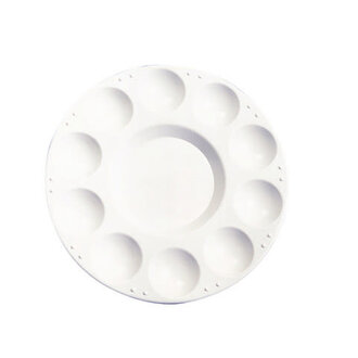 Jack Richeson Plastic Palette 10 Well Round 7.5" Jack Richeson Plastic Palette 10 Well Round 7.5"