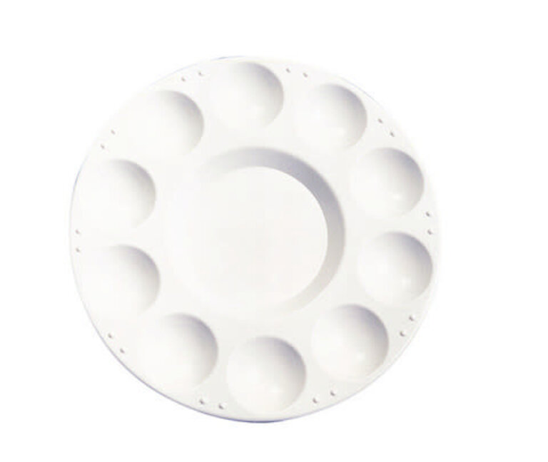 Jack Richeson Jack Richeson Plastic Palette 10 Well Round 7.5"