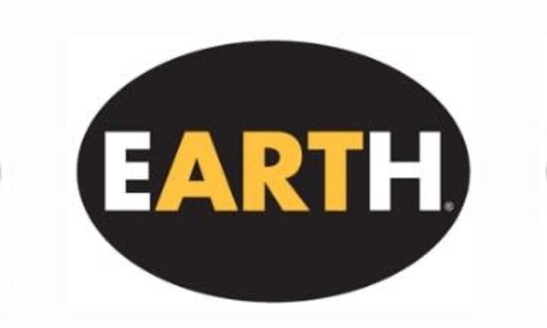 Earth Sticker Vinyl Oval Earth Sticker 4x6