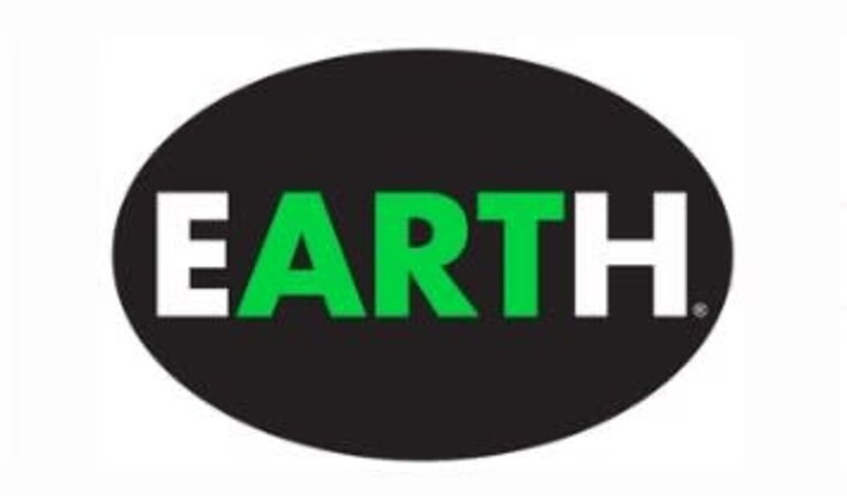 Earth Sticker Vinyl Oval Earth Sticker 4x6