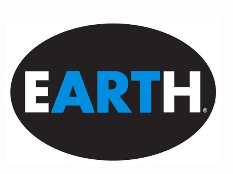Earth Sticker Vinyl Oval Earth Sticker 4x6