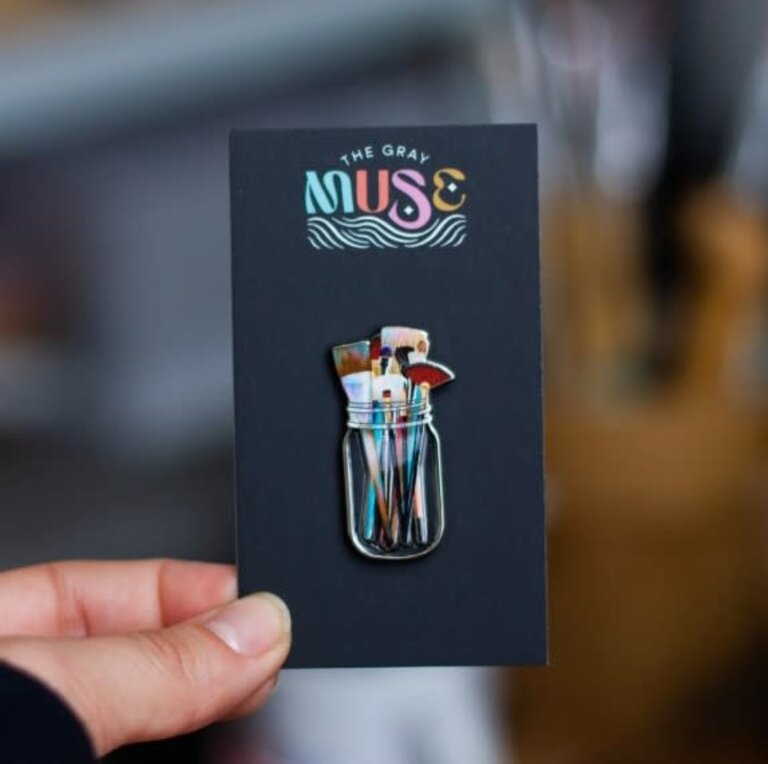 The Grey Muse Art Enamel Pin
