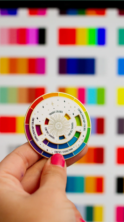 Color Wheel Enamel Keychain