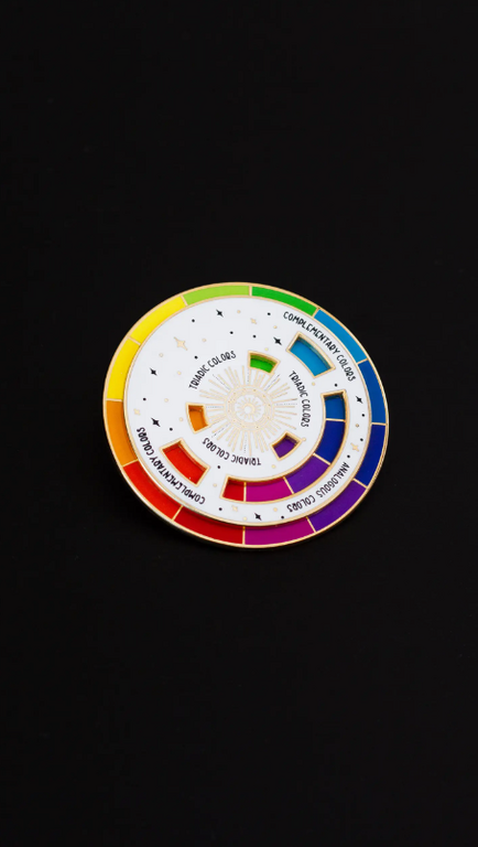 The Gray Muse Color Wheel Enamel Keychain
