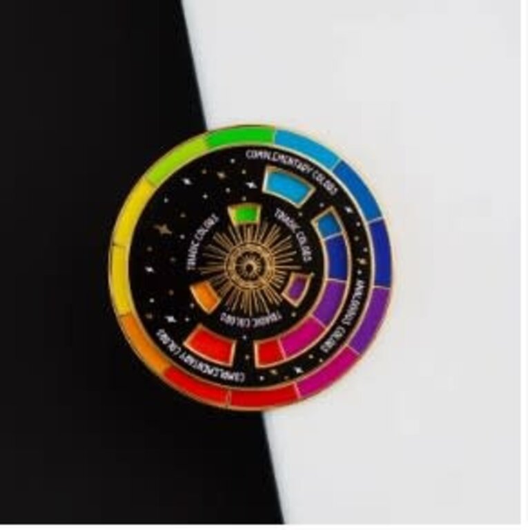 The Gray Muse Color Wheel Enamel Keychain