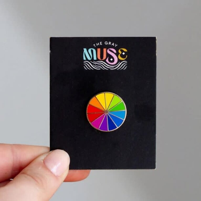 The Gray Muse Color Wheel Pin