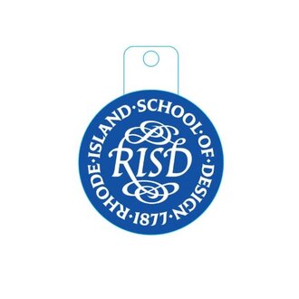 RISD Medallion Sticker Blue/White