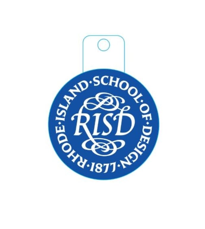 RISD Medallion Sticker Blue/White