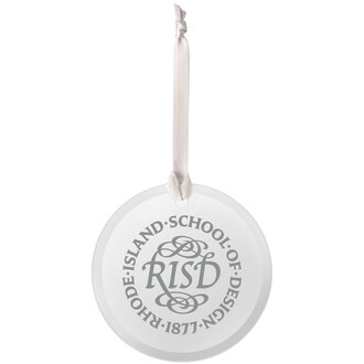 RISD Medallion Glass Ornament