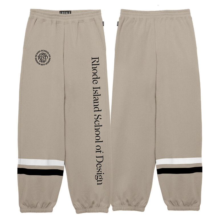 LOCALE Womens Chaser wide jogger Beige/White/Black