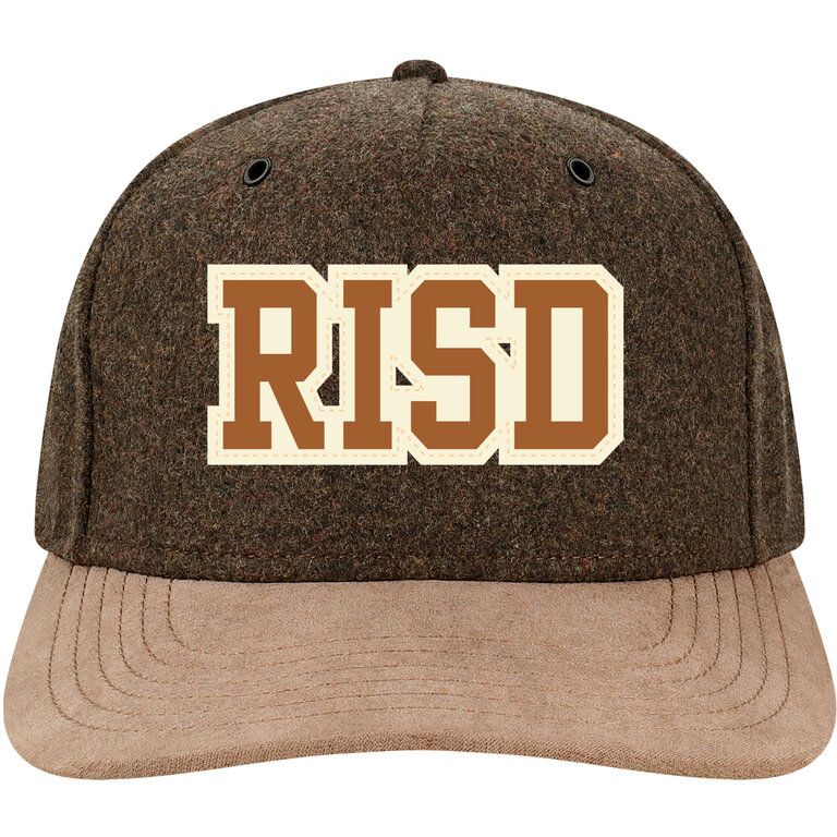 Legacy RISD Wool Cut Above Hat Wool/tan Suede Chenille on Felt Patch Brown