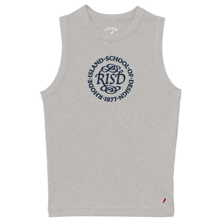 League Retro Rib Tank Steel Grey