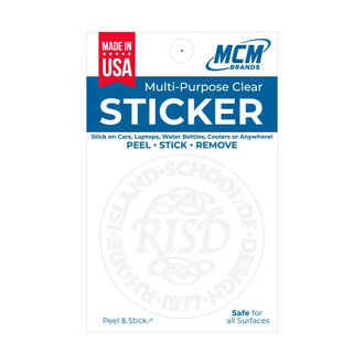MCM Medallion 3" Sticker Clear/White