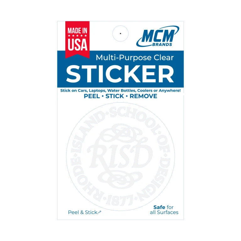 MCM Medallion 3" Sticker Clear/White