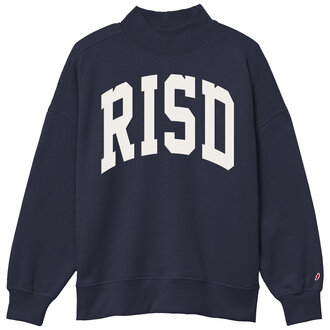 League Diana Mock Neck Sweatshirt Collegiate Applique