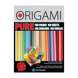 Yasutomo Origami Paper Assorted PURE Color 100 Sheets