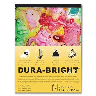 Grafix Grafix Dura-Bright White Pad 9"x12" 12 Sheets