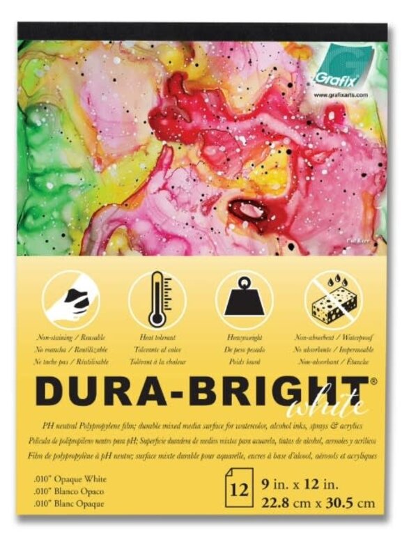 Grafix Grafix Dura-Bright White Pad 9"x12" 12 Sheets