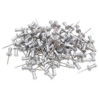 Advantus Push Pins Aluminum 100 Pack