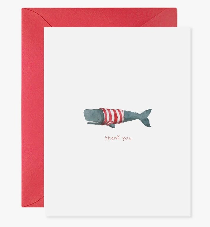 E. Frances Paper Company E. Frances Greeting Card 4.25" x 5.5" Appreciation Whale Thanks