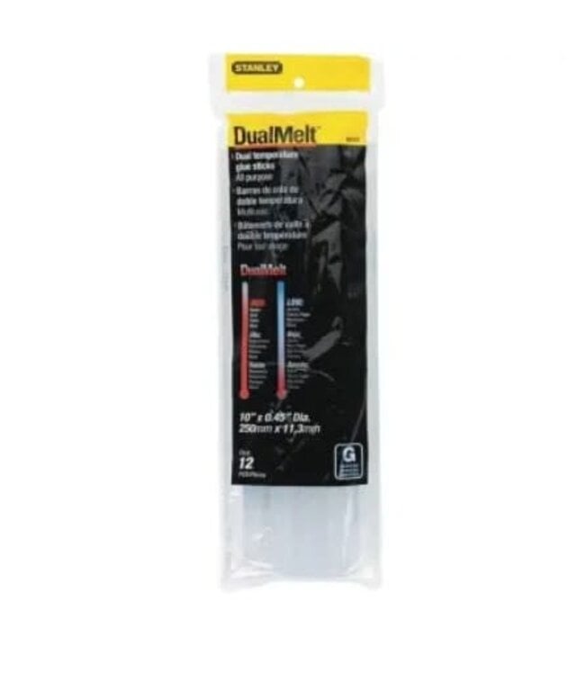 Stanley Dual Temp Glue Sticks 10"x.45" Dia. 12pk