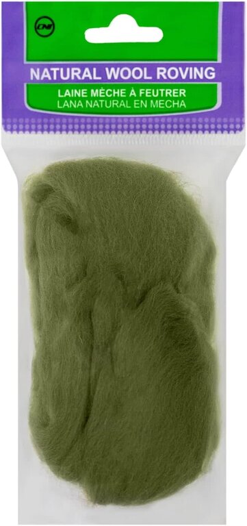 Clover  Natural Wool Roving Fibers 0.3 oz