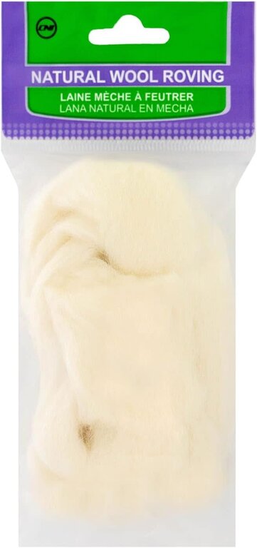 Clover  Natural Wool Roving Fibers 0.3 oz