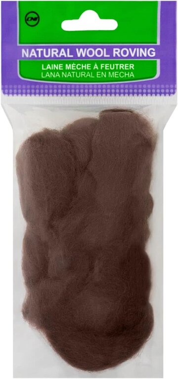 Clover  Natural Wool Roving Fibers 0.3 oz