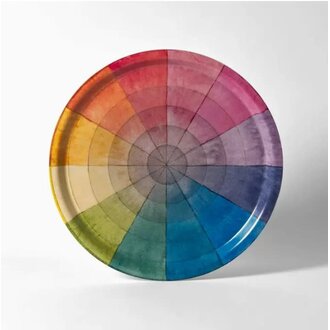 Roomytown Inc. Large Wood Tray Philipp Otto Runge Colour Wheel