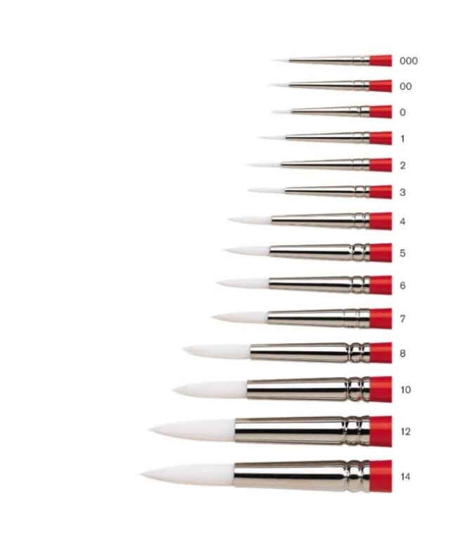 Winsor & Newton Winsor & Newton University Synthetic Short Handle Brush Round
