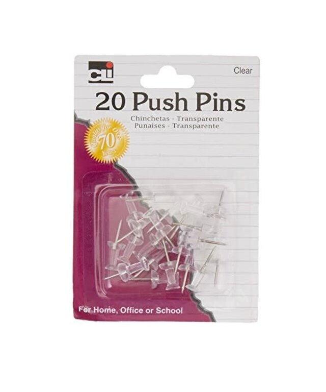 Charles Leonard Charles Leonard Push Pins Clear