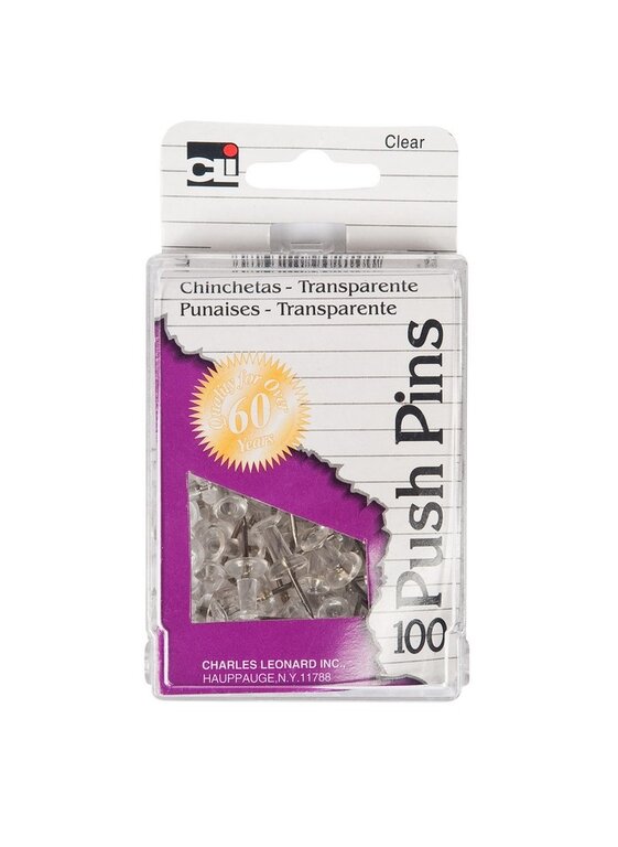 Charles Leonard Charles Leonard Push Pins Clear