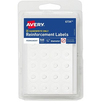 Avery Avery Reinforcement Labels 1/4" Diameter, 560 Page