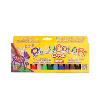Playcolor Playcolor - Standard Tempera Colors, Set of 12, Standard Size