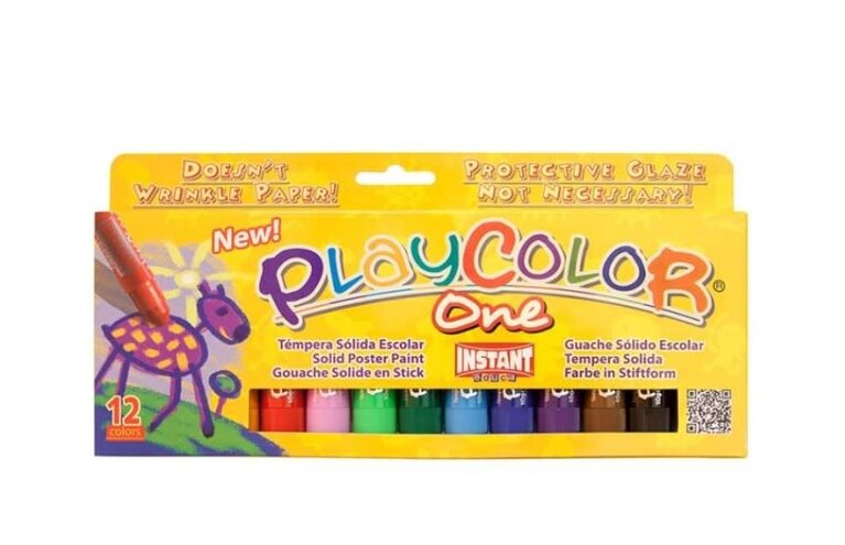 Playcolor Playcolor - Standard Tempera Colors, Set of 12, Standard Size