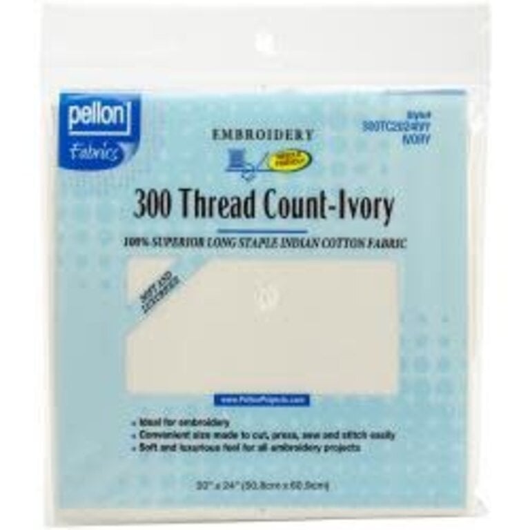 Pellon Pellon 300 Thread Count Cotton Fabric For Embroidery 20"X24"