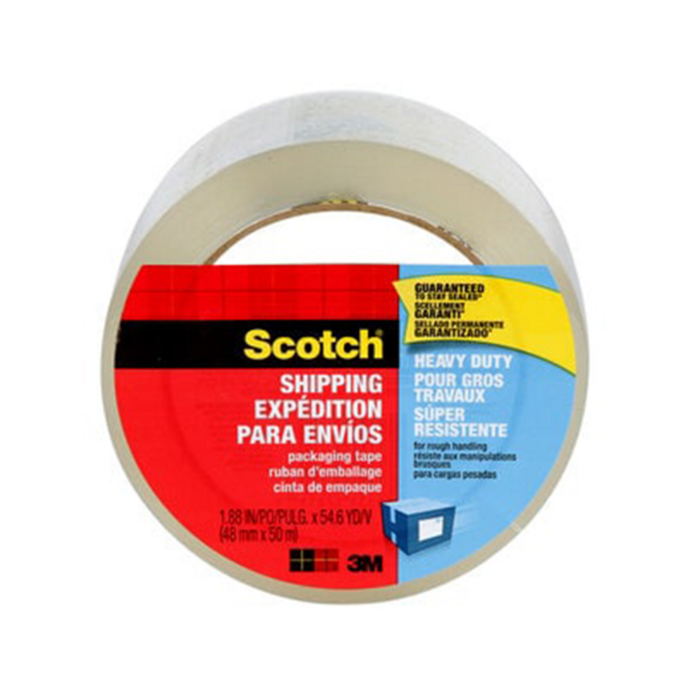 3M Scotch Packing Tape Heavy Duty Clear 1.88" x 54.6 Yrd