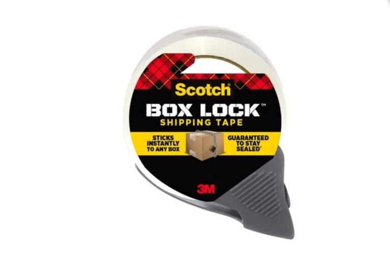3M 3M Scotch Box Lock 1.88" x 54.6 yd L Shipping Tape with Dispenser