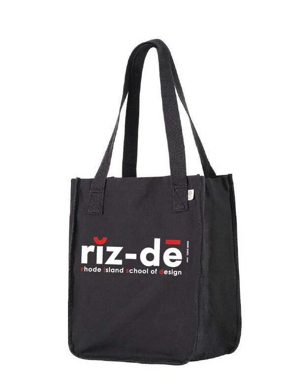 Design By Stacey Dietz '97 RIZ-DE Black Organic Market Tote Bag