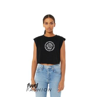 RISD Medallion Festival Cropped Tank Black